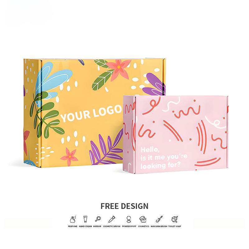 Renkli Doğa Oluklu Kozmetik Ambalaj Kutuları