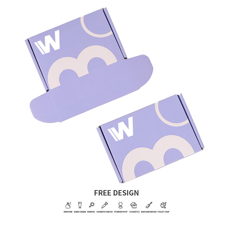 Lavanta Mor Oluklu Kozmetik Ambalaj Kutuları