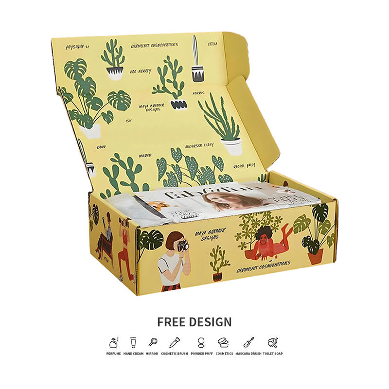 Oynak Saksı Bitkileri Oluklu Kozmetik Ambalaj Kutuları